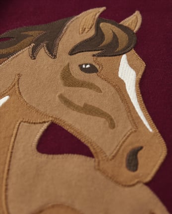 Boys Embroidered Horse Layered Top - Rustic Ranch