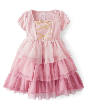 Girls Princess Ruffle Tiered Dress - Sugar Plum Fairy