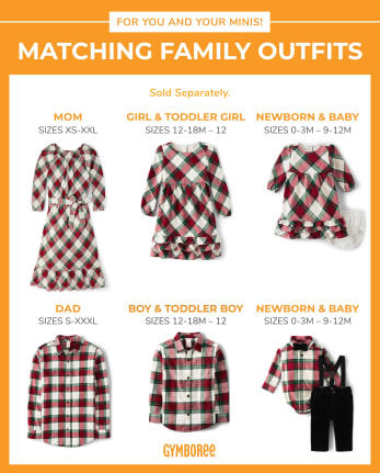 Boys Matching Family Plaid Button Up Shirt - Christmas Cabin