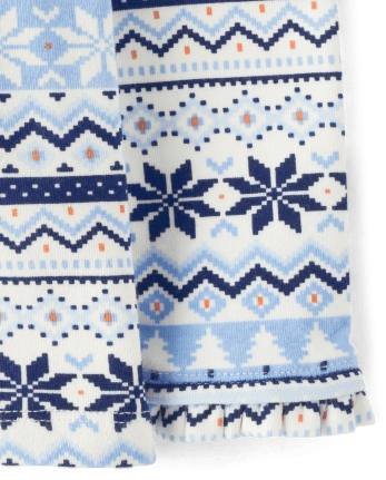 Col roulé en jacquard flocon de neige Fille