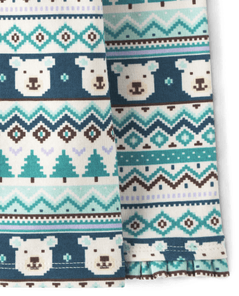 Girls Polar Bear Fairisle Turtleneck - Nordic Adventure