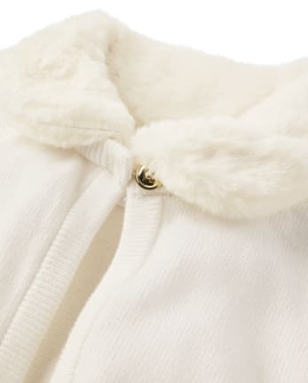 Little girl fur shrug top