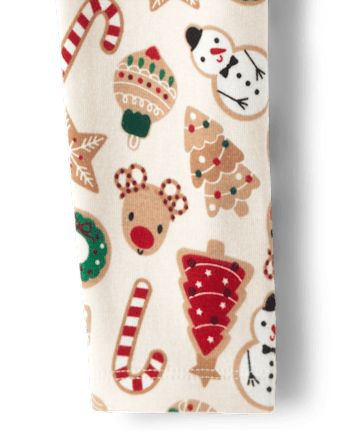 Girls Christmas Cookie Leggings - Christmas Cabin