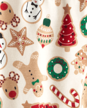 Girls Christmas Cookie Leggings - Christmas Cabin