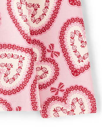 Girls Lace Heart Top - Valentine Cutie