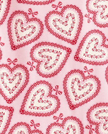 Girls Lace Heart Top - Valentine Cutie