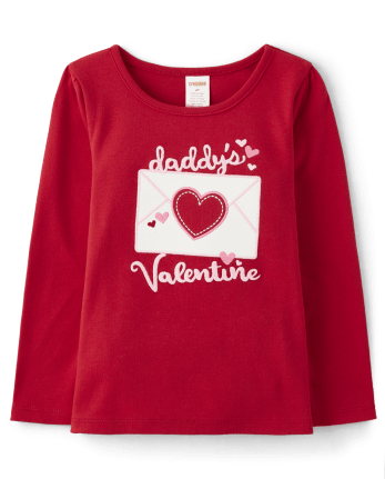 Girls Daddy's Valentine Top - Valentine Cutie