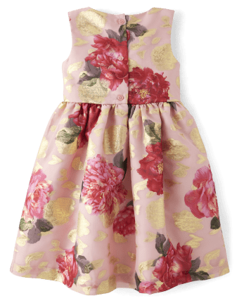 Girls Floral Fit And Flare Dress - Sugar Plum Fairy
