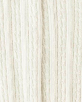 Girls Cable Knit Snowflake Tights 2-Pack