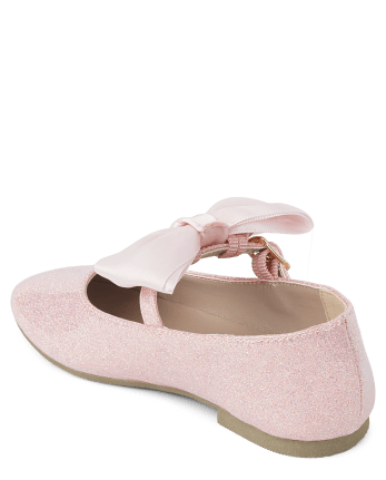 Girls Glitter Bow Ballet Flats - Sugar Plum Fairy