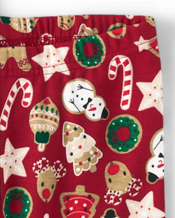 Girls Gingerbread Snug Fit Cotton Pajamas