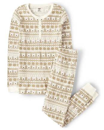 Mens Matching Family Polar Bear Fairisle Thermal Pajamas - Mandy Moore for Gymboree