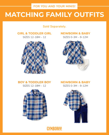 Baby Girls Matching Family Plaid Twill Shirt Dress - Mandy Moore for Gymboree