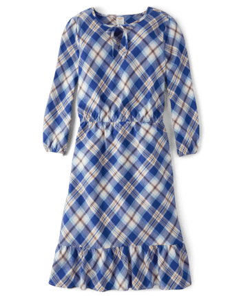 Womens Matching Family Plaid Twill Tiered Dress - Mandy Moore for Gymboree