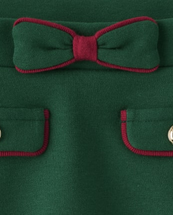 Girls Border Ponte Skort - Nutcracker