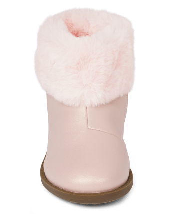 Girls Faux Fur Ankle Boots