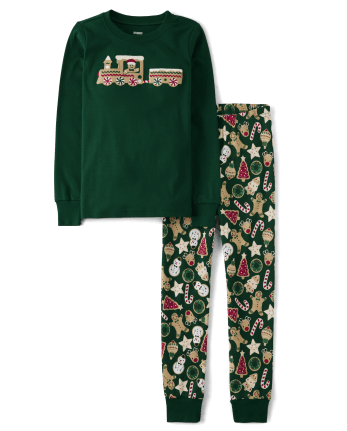 Boys Gingerbread Snug Fit Cotton Pajamas - Gymmies
