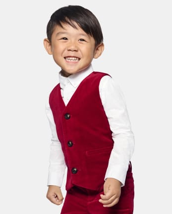Boys Velvet Vest - All Dressed Up