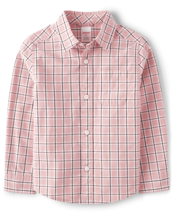Chemise boutonnée en popeline à carreaux pour garçons - Mesdames et messieurs