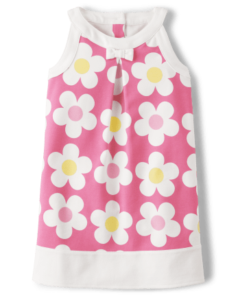 Girls Daisy Ponte Shift Dress - Spring Celebrations