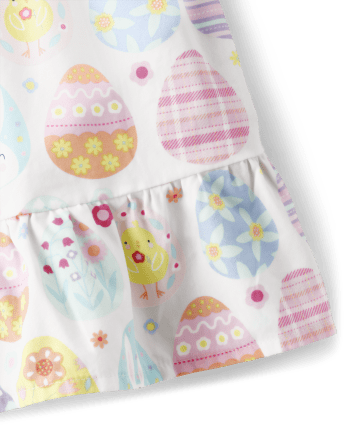 Girls Easter Egg Poplin Ruffle Skort - Spring Celebrations