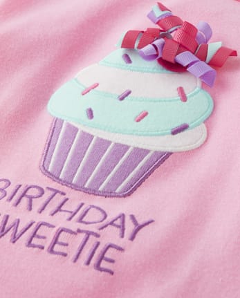 Girls Embroidered Cupcake Top - Birthday Boutique