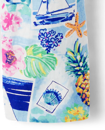 Combinaison Smockée Tropicale Fille - Bon Voyage