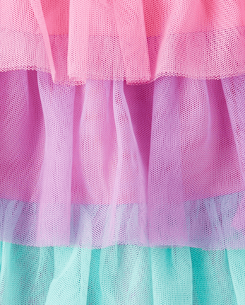 Girls Colorblock Tiered Tutu Skirt - Birthday Boutique
