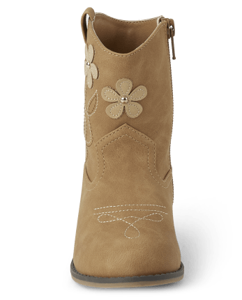 Girls Embroidered Cowgirl Boots - Prairie Fields