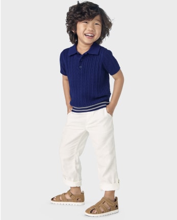 Polo de punto trenzado para niño - Bon Voyage