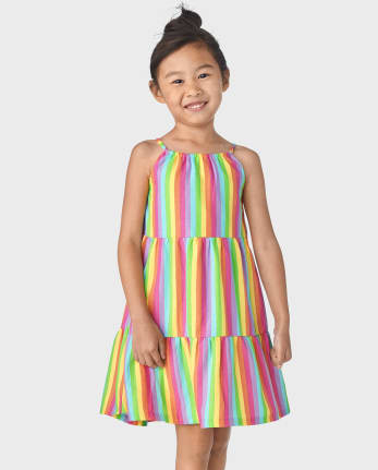 Girls Rainbow Tiered Cover-Up - Splish-Splash