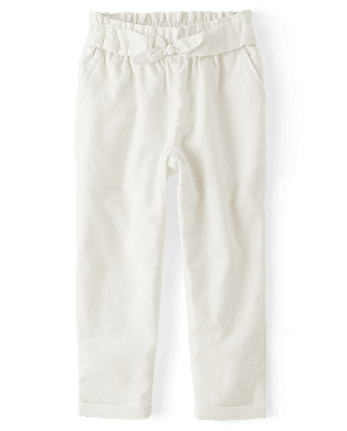 Girls Tie Woven Pull On Pants - Linen | Gymboree - SIMPLYWHT