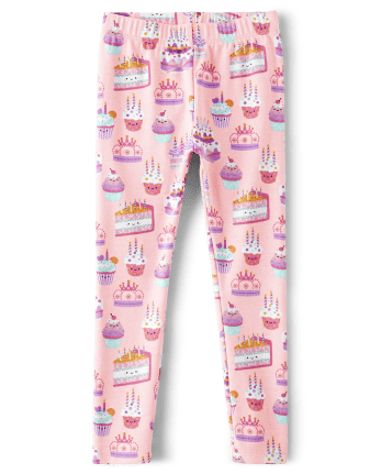 Girls Dessert Print Knit Leggings - Birthday Boutique