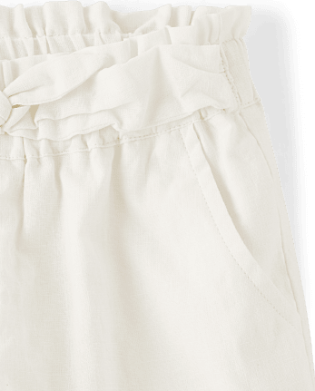Girls Woven Tie Front Shorts - Linen | Gymboree - SIMPLYWHT