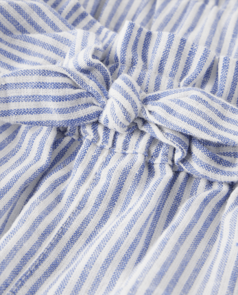 Girls Striped Tie Front Shorts - Linen | Gymboree - BOY THATS BLUE