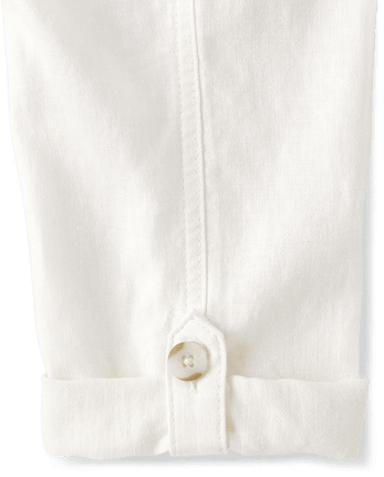 Boys Roll Cuff Pull On Pants - Linen | Gymboree - SIMPLYWHT