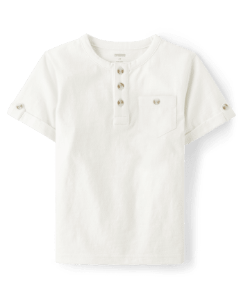 Haut Henley à revers roulé pour garçons - Prairie Fields