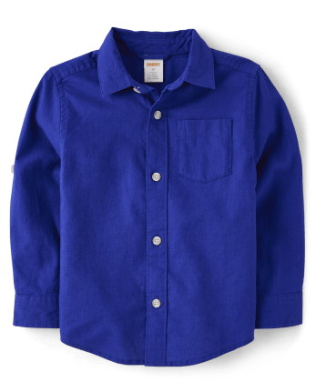 Boys Dad And Me Button Up Shirt - Linen