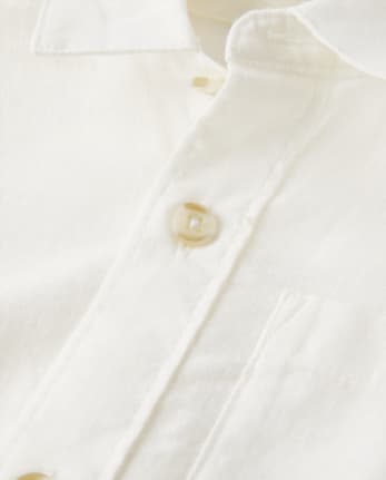 Boys Dad And Me Long Sleeve Button Up Shirt - Linen | Gymboree - SIMPLYWHT