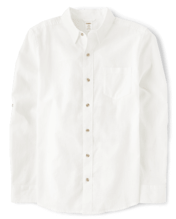 Camisa con botones Papá y yo para hombre - Lino