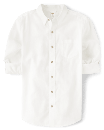 Camisa con botones Papá y yo para hombre - Lino