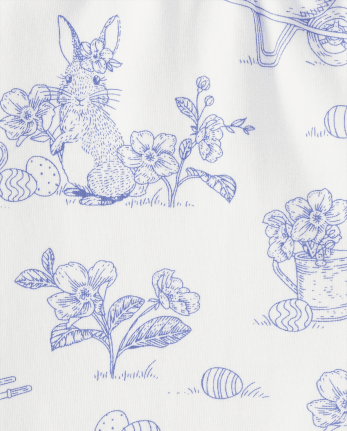 Girls Bunny Print Knit Leggings SIMPLYWHT - Gymboree | - Belle Blue