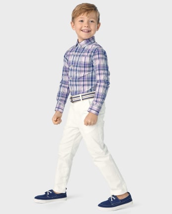 Boys Belted Chino Pants
