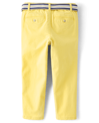 Boys Belted Chino Pants