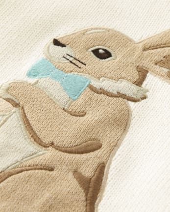 Boys Embroidered Bunny Sweater - Signs of Spring