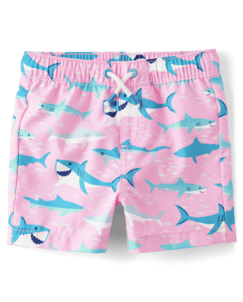 Boys Shark Swim Trunks - Splish-Splash