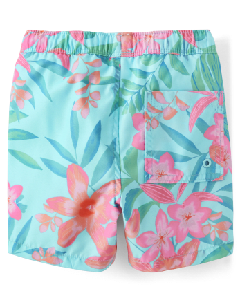 Boys Flower Swim Trunks - Splish-Splash