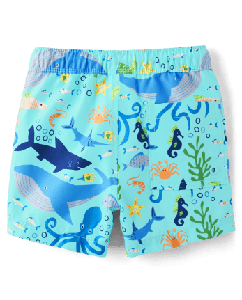 Boys Sea Life Swim Trunks - Splish-Splash