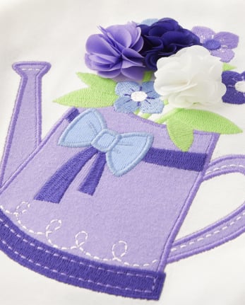 Arrosoir brodé à motif floral pour fille - Lovely Lavender