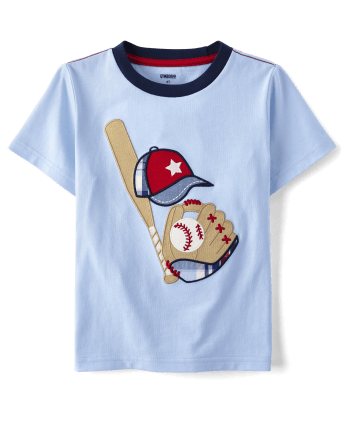 Boys Embroidered Baseball Top - Baseball Champ